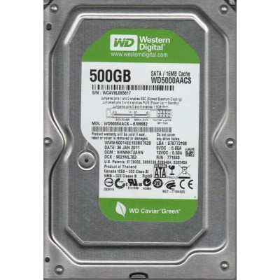 HDD Western Digital Caviar Green 500GB 5400rpm 16MB WD5000AACS 3.5" SATA