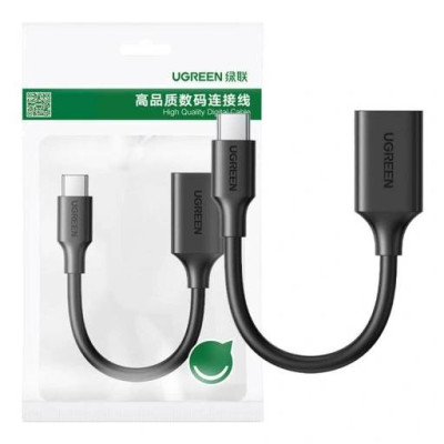 Кабель OTG Ugreen US154 USB-C - USB 3.0 10см Black (30701)