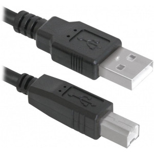 Кабель для принтера USB 2.0 AM/BM 1.8m, black
