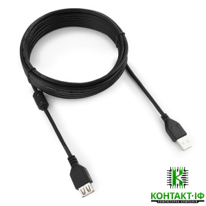 USB подовжувач Cablexpert Premium USB 2.0 A-plug A-socket 15ft ferrite core 4,5m