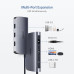 Перехідник/Хаб Ugreen 6 в 1 USB-C/Type-C to 3xUSB 3.0/1xHDMI/1xUSB-C/1xRJ-45 Gigabit LAN (CM212/50771) (Space Gray)
