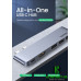 Перехідник/Хаб для MacBook Pro/Air Ugreen 6 в 2 USB-C/Type-C to 2xUSB 3.0/1xHDMI/1xUSB-С/1xCardReader (CM380/80856) (Space Gray)