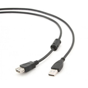 USB подовжувач Cablexpert Premium USB 2.0 A-plug A-socket 6ft ferrite core 1,8m