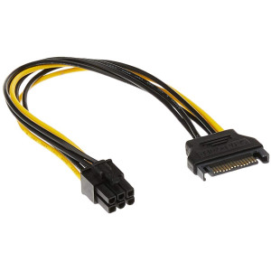 Кабель живлення SATA 15pin to PCI-E 6PIN