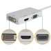 VicTsing Mini DisplayPort to HDMI/DVI/VGA 3in1 Adapter DisplayPort White