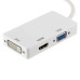 VicTsing Mini DisplayPort to HDMI/DVI/VGA 3in1 Adapter DisplayPort White