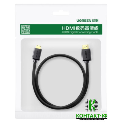 Кабель miniHDMI - HDMI (4k/60Hz) 2 м. Ugreen HD108 (10117)