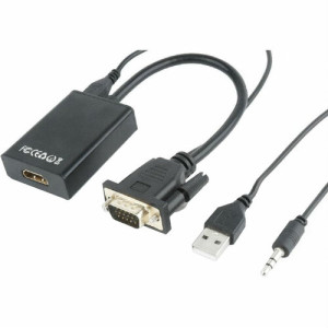 Конвертер VGA-HDMI з живленням USB та 3.5mm Audio Jack YHL-266