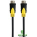 Кабель HDMI to HDMI 2м, Maxxter v2.0 4K 60Hz, позолочені конектори, Black