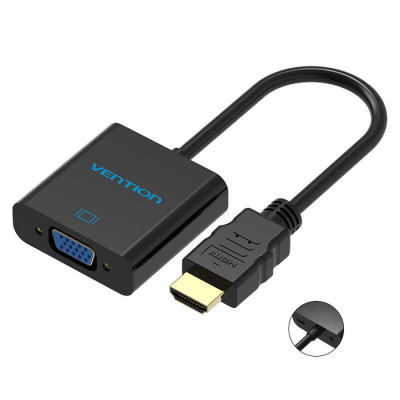 Адаптер Vention HDMI - VGA з аудіо та живленням HDMI-VGA HDMI to VGA