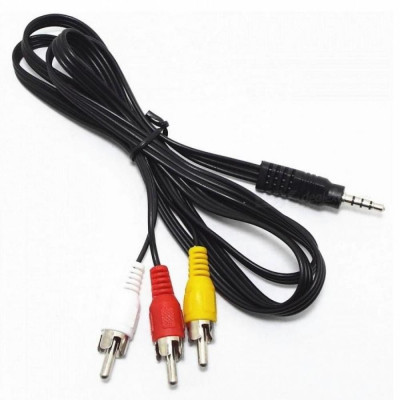 Кабель ATcom 3xRCA M/TRRS M (3.5mm) 1.8m Black (17320)