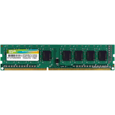 Оперативна пам'ять DIMM Silicon Power 8Gb DDR3 1333MHz PC3-10600 (SP008GBLTU133N02)