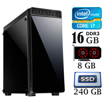 PC0897/ Intel Core i7-3770/ 16Gb DDR3/ SSD 240Gb/ HDD 1Tb/ RX 580 8Gb Gigabyte Aorus