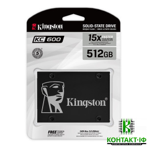 SSD диск Kingston KC600 512GB 2.5" SATAIII 3D NAND TLC (SKC600/512G)