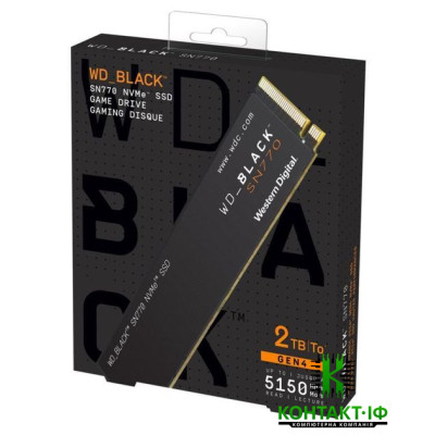 SSD накопичувач WD Western Digital Black SN770 2TB M.2 NVMe Gen4 (WDS200T3X0E-00B3N0) оригінал