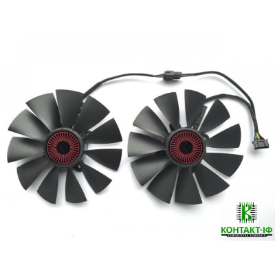 Комплект з 2 вентиляторів Asus Strix GTX 760/780/780Ti/960/970/980 R9 280/280X/290/290X/380/390 T129215SU FD9015U12S (FD10015H12S)