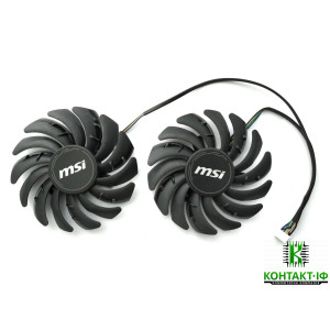 Комплект з 2 вентиляторів 87мм 12В 4pin MSI Ventus RX 5600 XT GTX 1650/1660 RTX 3070/3080/3090 PLD09210B12HH (PLD09210S12HH)