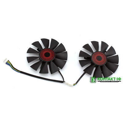 Комплект з 2 вентиляторів Asus Strix GTX 750Ti/950/960/1050/1050Ti/1060 RX 460/560 FD7010H12S (T128010SH)