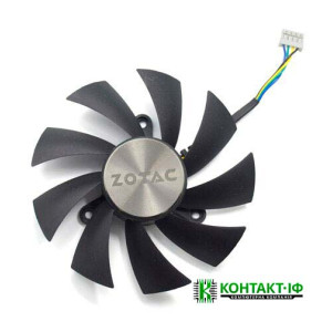 Вентилятор для відеокарти Zotac GTX 1060/1660/1660Ti/1080Ti AMP Extreme Edition Metal Sticker (GA92S2U)