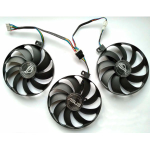 Комплект з 3 вентиляторів для відеокарти ASUS Strix GTX 980/1070/1060/1660 Ti RTX 2070/2080 RX 5600/5700/480/580/ PLD09210S12H