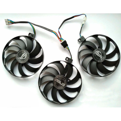 Комплект з 3 вентиляторів для відеокарти ASUS Strix GTX 980/1070/1060/1660 Ti RTX 2070/2080 RX 5600/5700/480/580/ PLD09210S12H
