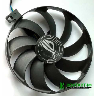 Вентилятор для відеокарти (Лівий) ASUS Strix GTX 980/1070/1060/1660 Ti RTX 2070/2080 RX 5600/5700/480/580/VEGA56 R9 390/FURY T129215SU (PLD09210S12H)