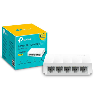 Комутатор TP-LINK LS1005 5 Ports 10/100 Mbps Ethernet Switch