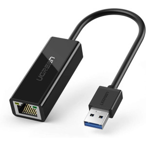 UGreen USB 3.0 To 10/1000Mbps Ethernet Adapter RJ-45 (Black)
