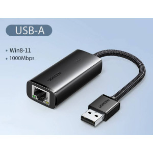 Мережевий адаптер USB to Ethernet LAN RJ45 - 1000MB Ugreen (15636)