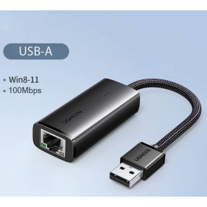Мережевий адаптер USB to Ethernet LAN RJ45 - 100MB Ugreen (15632)