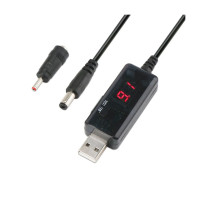 Кабель для роутера, перетворювач конвертер з перемикачем KWS-912V USB - DC5V - 9V-12V 5.5мм. + адаптер 3.5мм.