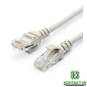 Atcom UTP Geplink patch cord cat. 5e 10m Grey