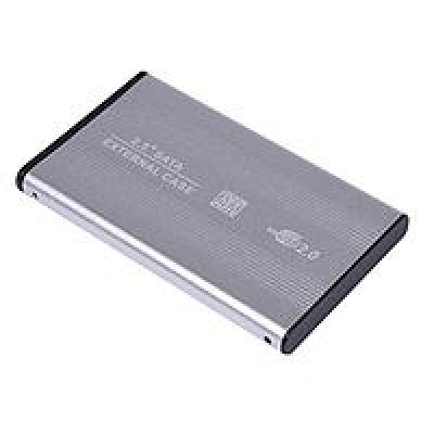 Кишеня зовнішня HDD 2.5" USB 2.0 МЕТАЛЕВИЙ корпус Silver