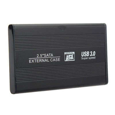 Кишеня зовнішня HDD 2.5" USB 3.0 METAL корпус Black