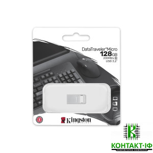 USB флешка Kingston DataTraveler Micro 3.2 128Gb USB 3.2 Metal
