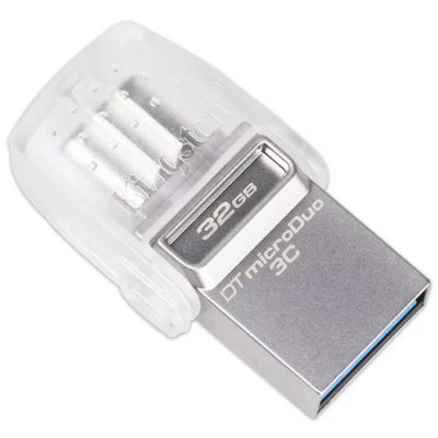 USB флешка Kingston DT MicroDuo 3C 32GB USB3.1/Type-C metal
