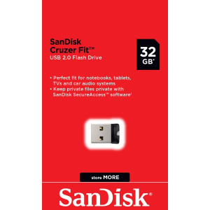 USB флешка SanDisk Cruzer Fit 32GB USB 2.0 Black (SDCZ33-032G-G35)