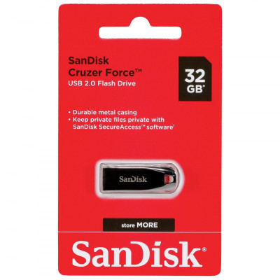 USB флешка SanDisk Cruzer Force 32GB USB 2.0 Metal Silver (SDCZ71-032G-B35)