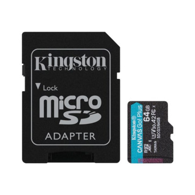 Kingston 64GB microSDXC Canvas Go Plus 170R A2 U3 V30 Card