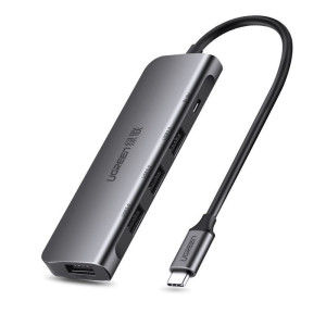 Хаб USB Type-C 3.0 Ugreen 50979 CR136 (Space Gray) 0.15m
