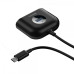 USB-Hub Baseus Square round 4 in 1 USB HUB Adapter Type-C TO USB3.0*1+USB2.0*3 0.17m Black