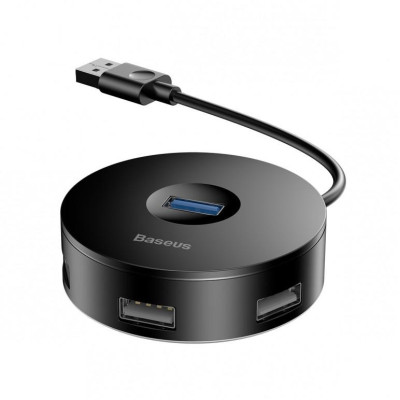 Адаптер Baseus Round Box USB Type-C - USB 3.0/ 3хUSB 2.0/microUSB Black
