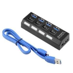 USB HUB 3.0 4-port з переключателем та підсвіткою