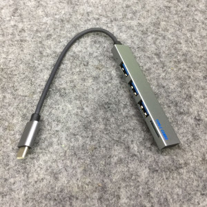 USB Hub Type-C to USB x3+TF 2.0 Gray T818B