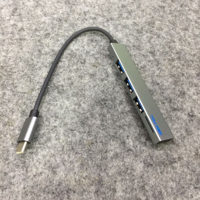 USB Hub Type-C to USB x3+TF 2.0 Gray T818B