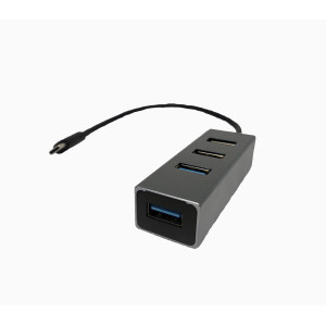 USB Hub Type-C to USB x4 3.0 Gray