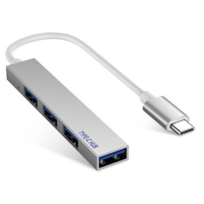 USB Hub Type-C to USB x4 2.0 Silver