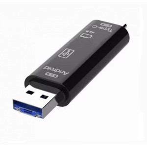 Кардрідер OTG Type-C/ microUSB to TF/ USB