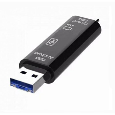 Кардрідер OTG Type-C/ microUSB to TF/ USB
