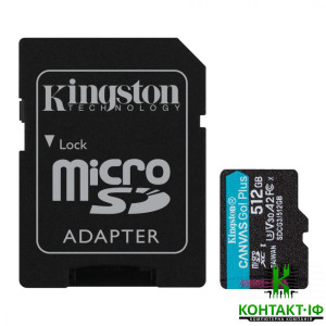 Kingston 512GB microSDXC Canvas Go Plus 170R A2 U3 V30 Card